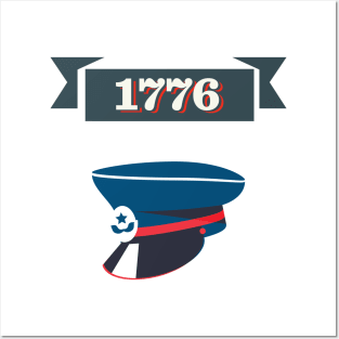 4th of July 1776 officers hat Posters and Art